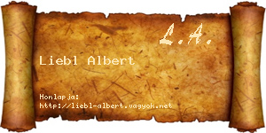 Liebl Albert névjegykártya